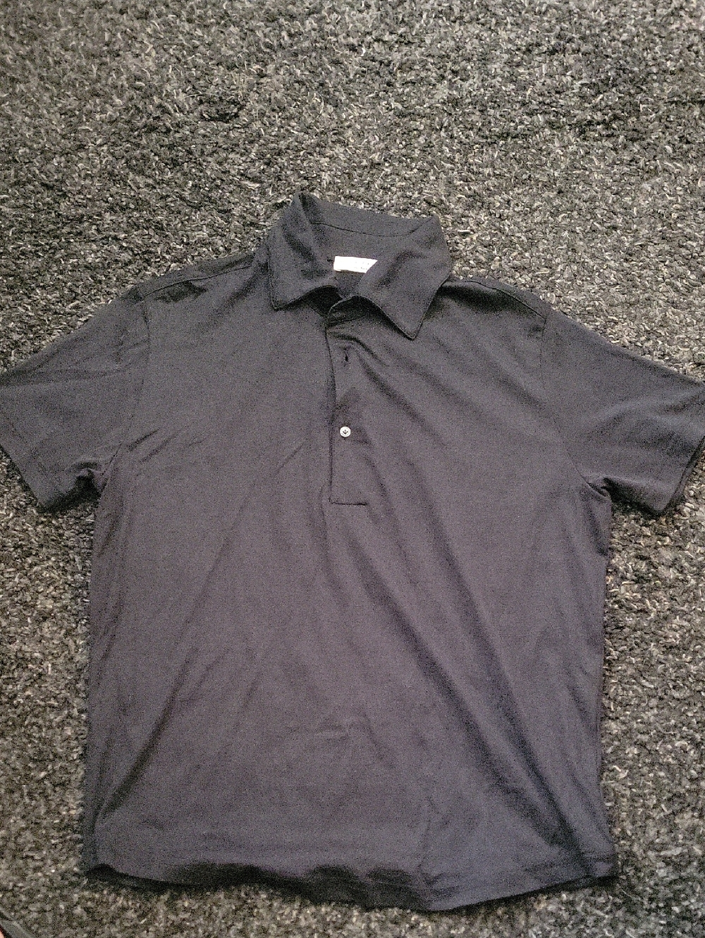 Men's Short-Sleeve Polo Shirt in Black - Classic Knit